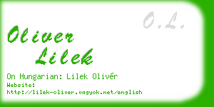 oliver lilek business card